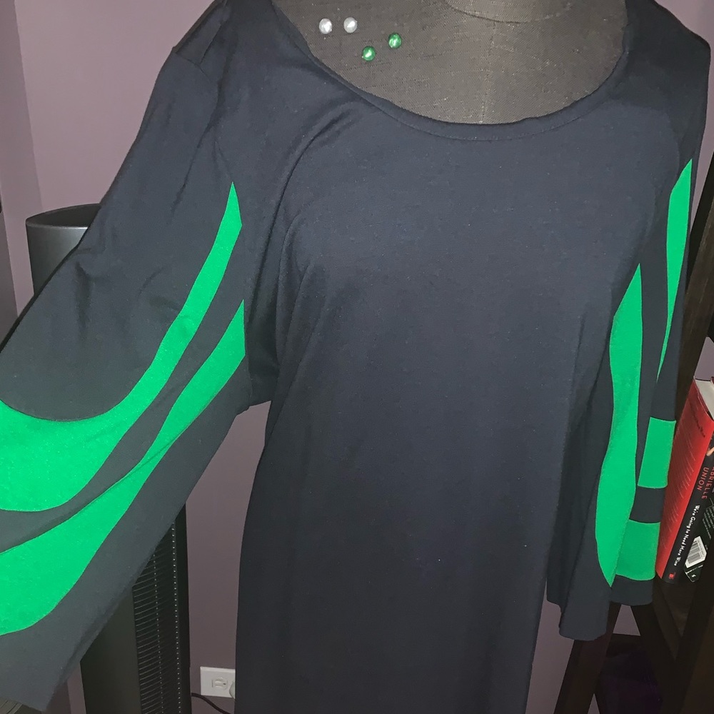Michael Kors Navy & Green dress.